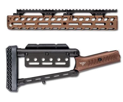 Das Costa Rossi 92 Citadel Lever Stock Set in Root Beer bietet einen verstellbaren Schaft, M-LOK Seitenpaneele und ein leichtes, wetterfestes Design.
